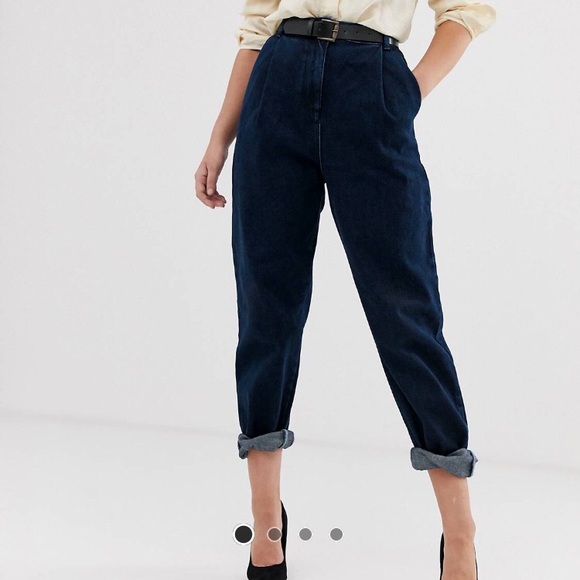 Indigo ASOS Boyfriend Jeans - Picture 3 of 4